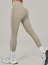 ZASUWA Female Contrast Color Stripes High-rise Leggings