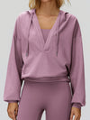 ZASUWA Feamle V Collar Fleece Hoodie