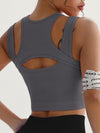 ZASUWA Female Sexy Hollow Out Ribbed Quick Dry Tank