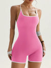ZASUWA Female Contrast Color Cross Back Jumpsuit