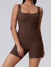 ZASUWA Female Ribbed Cross Back Romper