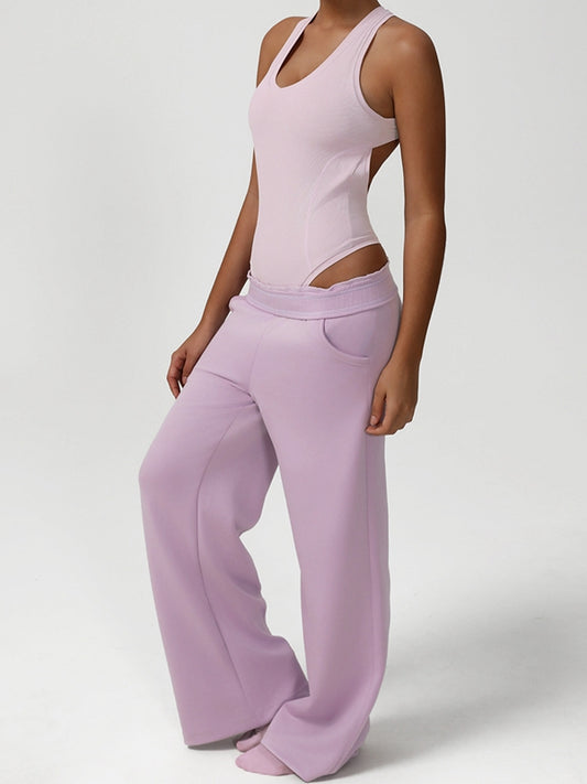 ZASUWA Female Pocket Casual Cross Back Tracksuit