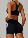 ZASUWA Female Contrast Color Stripes High-rise Leggings