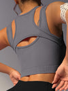 ZASUWA Female Sexy Hollow Out Ribbed Quick Dry Tank