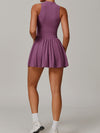 ZASUWA Female Solid Color Zipper Corset 2 in 1 Quick-dry Dress