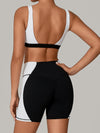ZASUWA Female Contrast Color Short Tracksuit