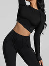 ZASUWA Female Stitch Performance Cropped Flare Tracksuit