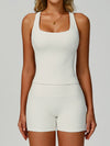 ZASUWA Female Ribbed 3-Pieces Short Traksuit