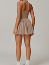 ZASUWA Female Solid Color Mesh 2 in 1 Quick-dry Dress