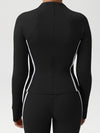 ZASUWA Female Contrast Color Stripes Pocket Zipper Jacket