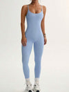 ZASUWA Female Sexy Cross Back Elastic Tight Jumpsuit