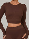 ZASUWA Female Gather-breasts Thumbhole Long Sleeves