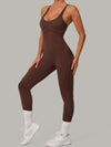 ZASUWA Female Sexy Cross Back Push-Up Jumpsuit