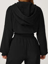ZASUWA Female Cropped With Hat Casual Hoodie