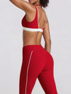 ZASUWA Female Contrast Color Stripes Cutout Pocket Short Traksuit