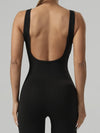 ZASUWA Female Backless Split Flare Jumpsuit