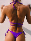 ZASUWA Female Sexy Basic Cross Beach Bikini Set