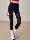 ZASUWA Female Super Sexy Mesh Cutout Hip-lift Leggings