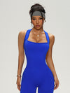 ZASUWA Female Cross Back Ribbed Short Romper
