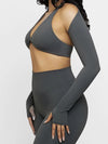 ZASUWA Female Super Twist Thumbhole Cropped Top