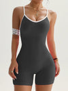 ZASUWA Female Contrast Color Cross Back Ribbed Jumpsuit