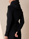 ZASUWA Female Pocket Zipper With Hat Jacket