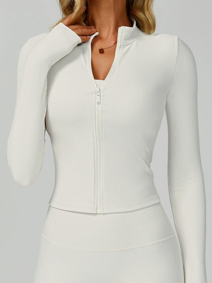 Ribbed High-rise Leggings