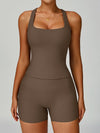 ZASUWA Female Ribbed 3-Pieces Short Traksuit