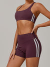 ZASUWA Female Contrast Color Stripes High-rise Leggings