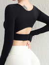 ZASUWA Female Solid Color Hollow Out Long Sleeves