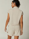 ZASUWA Female Casual Stand Collar Short Sleeves