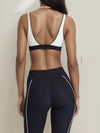 ZASUWA Female Contrast Color Stripes Cutout Pocket Short Traksuit