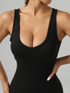 ZASUWA Female Backless Split Flare Jumpsuit