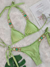 ZASUWA Female Sexy Crystal Bikini Set