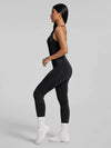 ZASUWA Female Sexy Cross Backless Stitch Performance Jumpsuit