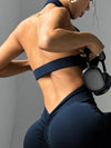 ZASUWA Female Backless Halter Deep V Back Jumpsuit