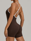 ZASUWA Female Contrast Color Stripes Cross Back Romper