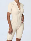ZASUWA Female Sexy Zipper Booty Romper