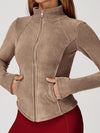 ZASUWA Female Pocket Zipper Fleece Jacket