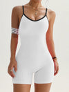 ZASUWA Female Contrast Color Cross Back Ribbed Jumpsuit