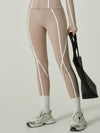 ZASUWA Female Contrast Color Stripes Zipper Jacket
