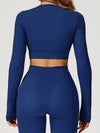 ZASUWA Female Round Collar Cropped Long Sleeves