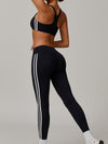 ZASUWA Female Contrast Color Stripes High-rise Leggings