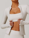 ZASUWA Female Zipper Pocket Thumbhole Jacket