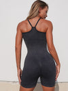 ZASUWA Female Faux Denim Scrunch Bum Romper