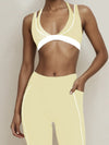 ZASUWA Female Contrast Color Stripes Cutout Pocket Short Traksuit