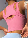 ZASUWA Female Sexy Hollow Out Ribbed Quick Dry Tank