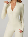 ZASUWA Female Sexy Zipper Corset Fleece Jumpsuit