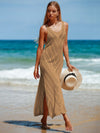 ZASUWA Female Sexy Fishnet Swimwear Cover-up Split Dress Without Bikini Set