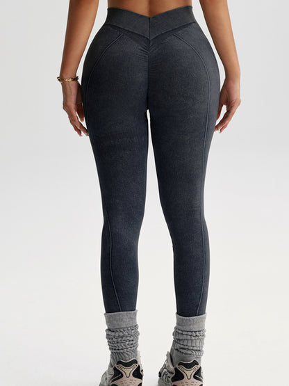 Deep V Back Tie-dye Leggings